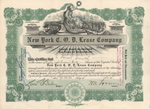 New York C.O.D. Lease Co. - Stock Certificate