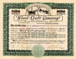 Wood-Craft Co. - Stock Certificate