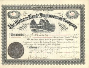 Melrose Land and Improvement Co. - 1893 dated Stock Certificate