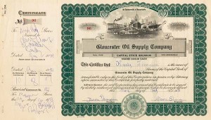 Gloucester Oil Supply Co - Stock Certificate