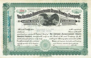 Gottlieb-Bauernschmidt-Straus Brewing Co. - Stock Certificate