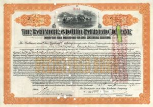 Baltimore and Ohio Railroad Co. Issued to Rockefeller Foundation - 1931 dated $119,000 Bond