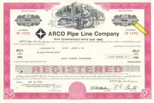 Arco Pipe Line Co. - 1976 or 1977 $100,000 Bond