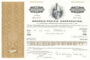 Georgia-Pacific Corporation - Pulp and Paper Company - 1974 or 1976 $100,000 Denominations Bond