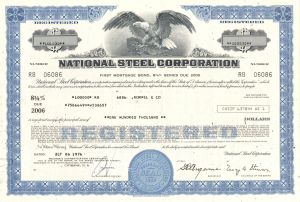 National Steel Corporation - 1976 or 1978 $100,000 Bond