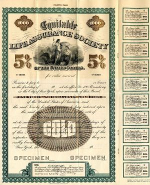 Equitable Life Assurance Society of the United States - $10,000 Specimen Bond