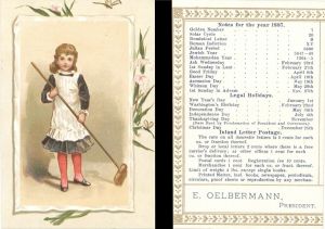 Advertising Card dated 1887 -  Insurance