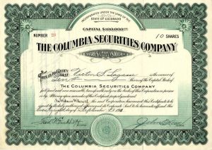 Columbia Securities Co.