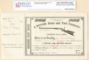 J. Stevens Arms and Tool Co - Stock Certificate