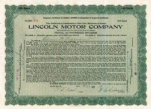 W. T. Nash & W. C. Leland - Lincoln Motor Co
