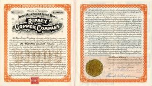 Ripsey Copper Co. - $1,000 - Bond