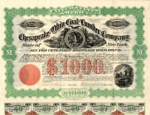 Chesapeake and Ohio Coal and Lumber Co. - $1,000 - Bond