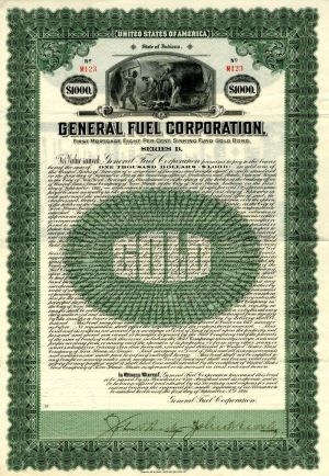 General Fuel Corporation - $1,000 Bond