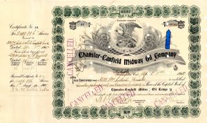 $2,499,996 Chanslor=Canfiled Midway Oil Co.  -  1905 dated Stock Certificate