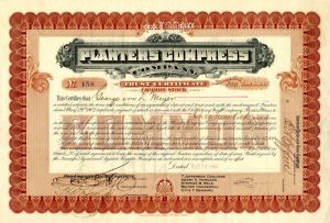Planters Compress Co. - Stock Certificate