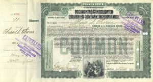Pocahontas Consolidated Collieries Co., Inc. - 1907-1919 dated Virginia Coal Mining Stock Certificate