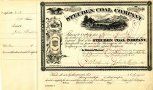 Steuben Coal Co. - 1866 Stock Certificate