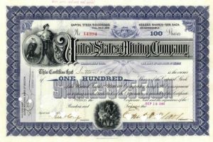 United States Mining Co. - Mining Stock Certificate