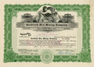 Goldfield Oro Mining Co. - Stock Certificate