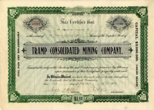 Tramp Consolidated Mining Co. - Stock Certificate