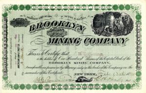 Brooklyn Mining Co. - Stock Certificate