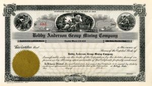 Bobby Anderson Group Mining Co. - Stock Certificate