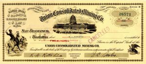 Union Consolidated Mining Co. - Stock Certificate