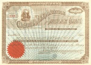 Charlestown Mining, Manufacturing and Improvement Co. - West Virginia Stock Certificate