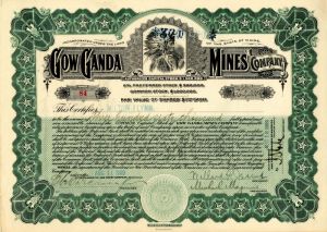 Gow Ganda Mines Co. - Stock Certificate