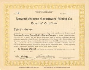 Paracale-Gumaus Consolidated Mining Co. - Stock Certificate