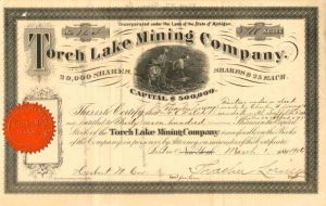 Torch Lake Mining Co. - Stock Certificate