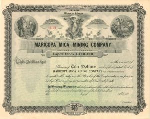 Maricopa Mica Mining Co. - Stock Certificate