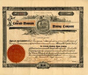 Colorado Mountain Mining Co. - Stock Certificate