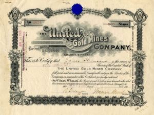 United Gold Mines Co. - Stock Certificate