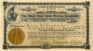 Black Bear Gold Mining Syndicate - Stock Certificate