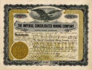 Imperial Consolidated Mining Co. - Stock Certificate