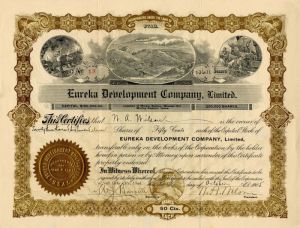 Eureka Development Co., Limited - Stock Certificate