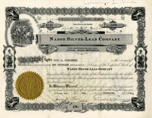 Nabob Silver-Lead Co. - Stock Certificate