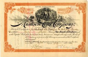 Madison Coal Co. - Stock Certificate