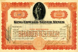 King Edward Silver Mines - Stock Certificate