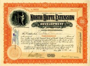 North Butte Extension Development Co. - Stock Certificate