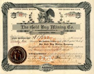 Gold Bug Mining Co. - Stock Certificate