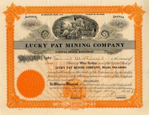 Lucky Pat Mining Co. - Stock Certificate