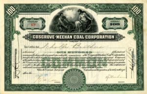 Cosgrove-Meehan Coal Corporation - Stock Certificate
