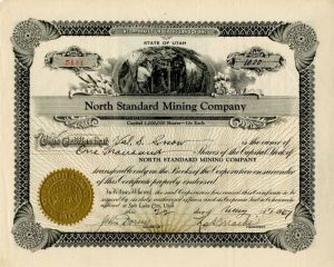 North Standard Mining Co. - Stock Certificate
