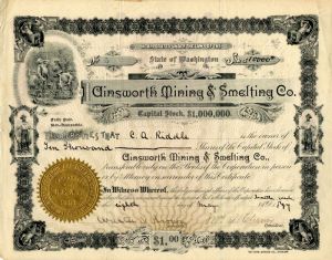 Ainsworth Mining and Smelting Co. - Stock Certificate