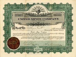 United Mines Co. - Stock Certificate