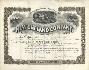 New England Co. - Stock Certificate