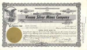 Vienna Silver Mines Co. - Mining Stock Certificate