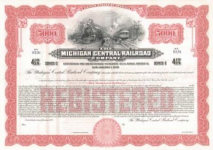 Michigan Central Railroad - Registered Bond (Uncanceled)